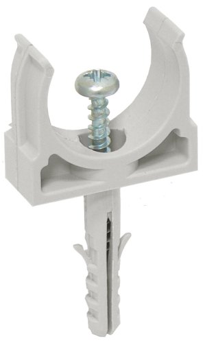 Клипса для гофры с дюбелем и саморезом IEK CT25 Д=25 серый (уп. 100шт) картинка